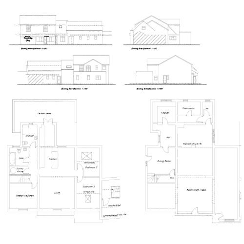 plans of a shop used when completing a survey